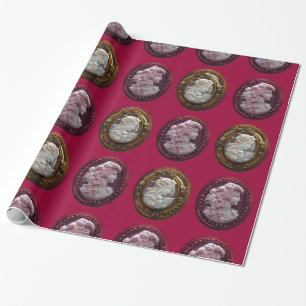 ANTIEK CAMEO DAMES ,DRUIVEN DRUIVEN EN UIL CADEAUPAPIER