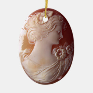 Antiek Cameo Keramisch Ornament
