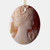 Antiek  cameo keramisch siermiddel ornament (Rechts)