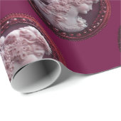 ANTIEK CAMEO, LADY MET DRUIVEN EN DRUIVEN CADEAUPAPIER (Rol Hoek)