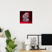 ANTIEK CAMEO, LADY MET DRUIVEN EN DRUIVEN POSTER (Thuiskantoor)
