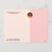 ANTIEK CAMEO, LADY MET DRUIVENMONOGRAM FEESTDAGENKAART (Achterkant)