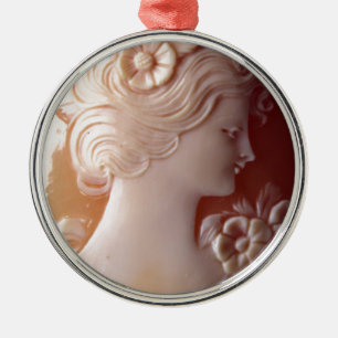 Antiek Cameo Metalen Ornament