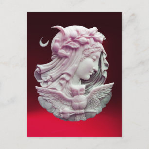 ANTIEK CAMEO, MOON LADY OF NACHT MET EIGEN BRIEFKAART