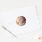 Antiek Cameo Ronde Sticker (Envelop)