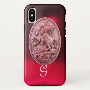 ANTIEK CAMEO / SAINT GEORGE EN DRAGON MONOGRAM iPhone XS HOESJE