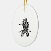 Antiek camera keramisch ornament (Links)