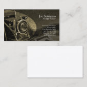 Antiek camera oker Visitekaartje (Voorkant / Achterkant)