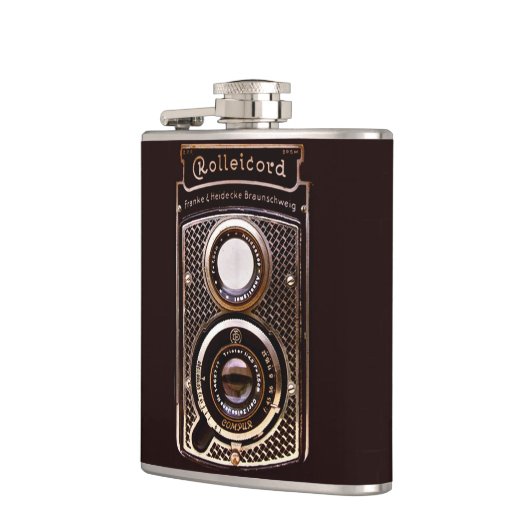 Antiek camera rolleicord art deco heupfles (Links)