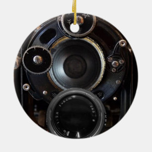 Antiek camerafotografie  lensfilm keramisch ornament