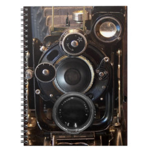 Antiek camerafotografie  lensfilm notitieboek
