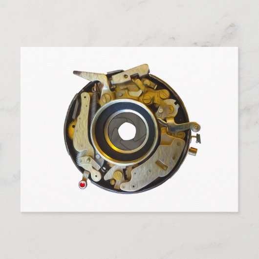 Antiek cameralens Shutter Briefkaart (Voorkant)