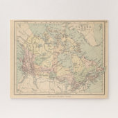 Antiek Canada Map Jigzaag Puzzle Legpuzzel (Horizontaal)