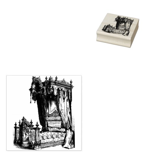Antiek Canopy Bed franse meubelen  kunst Rubberstempel (Gestempeld)