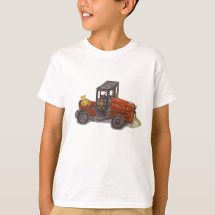 Antiek Casey Jones Pedal Car en Beer Art T-shirt