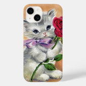 Antiek  Cat Coquette Leuke Kitten roos Case-Mate iPhone Case (Achterkant)