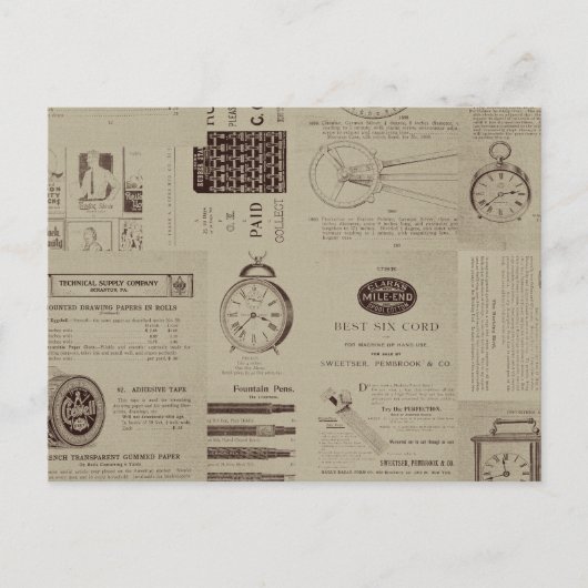 Antiek cataloguspagina's briefkaart (Voorkant)