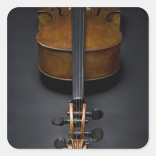 Antiek Cello Vierkante Sticker