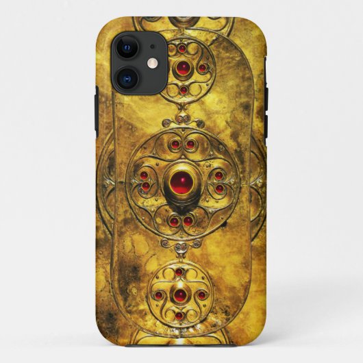 ANTIEK CELTISCHE WARRIUMSCHIELD MET RUBY GEM STONT Case-Mate iPhone CASE (Achterkant)