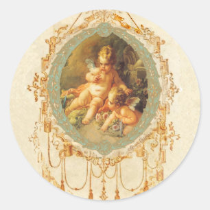 Antiek Cherub Art Design Stickers Labels
