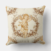 Antiek Cherub Kranspatroon Sierkussen (Achterkant)