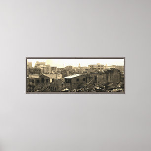 Antiek China Kanton stad Canvas Afdruk