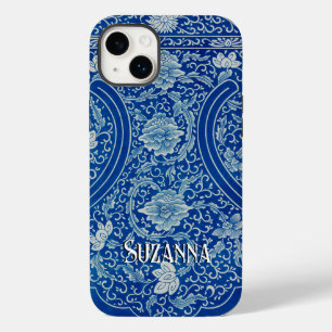 Antiek Chinees Bloemen Kobalt Blauw Patroonnaam Case-Mate iPhone 14 Plus Hoesje