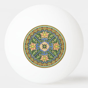 Antiek Chinees Cloisonné-patroon: Jade Groen Pingpongballen