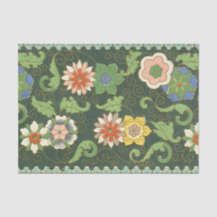 Antiek Chinees Cloisonné-patroon: Jade Groen Tissuepapier