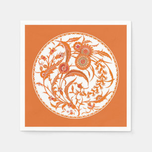 Antiek Chinees Jacojaboon Floral - Mandarijns Oran Servet