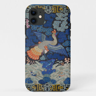 Antiek Chinees Kraanpatroon: Imperiaal Blauw iPhone 11 Hoesje