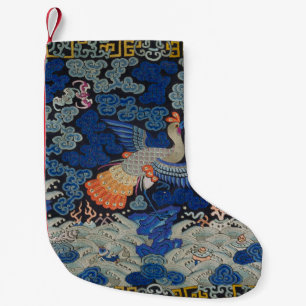 Antiek Chinees Kraanpatroon: Imperiaal Blauw Kleine Kerstsok
