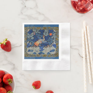 Antiek Chinees Kraanpatroon: Keizerblauw Servet