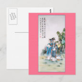 Antiek Chinees schilderen van drie dames Briefkaart (Voorkant / Achterkant)