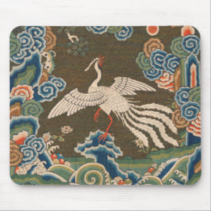 Antiek chinese vogelkunst tapestry phoenix muismat