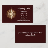 Antiek chocoladebruin Visitekaartje (Voorkant / Achterkant)