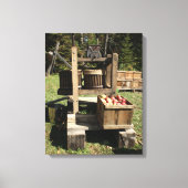 Antiek cider Press Canvas Afdruk (Voorkant)