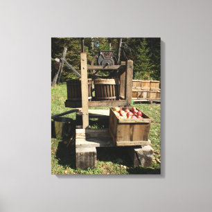 Antiek cider Press Canvas Afdruk