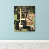 Antiek cider Press Canvas Afdruk (Insitu (Houten vloer))