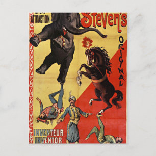 antiek circus briefkaart