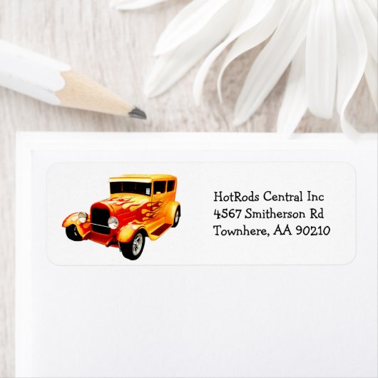 Antiek Collector HotRod Auto Etiket (Insitu)