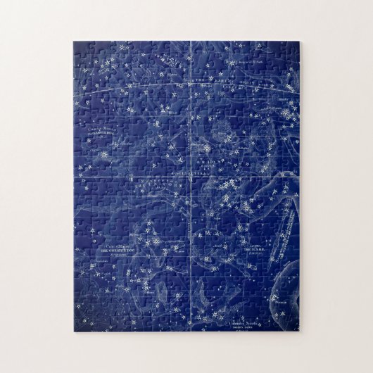 Antiek constellatie - kaart legpuzzel (Verticaal)