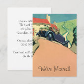 Antiek converteerbare auto, adreswijziging kaart (Voorkant / Achterkant)