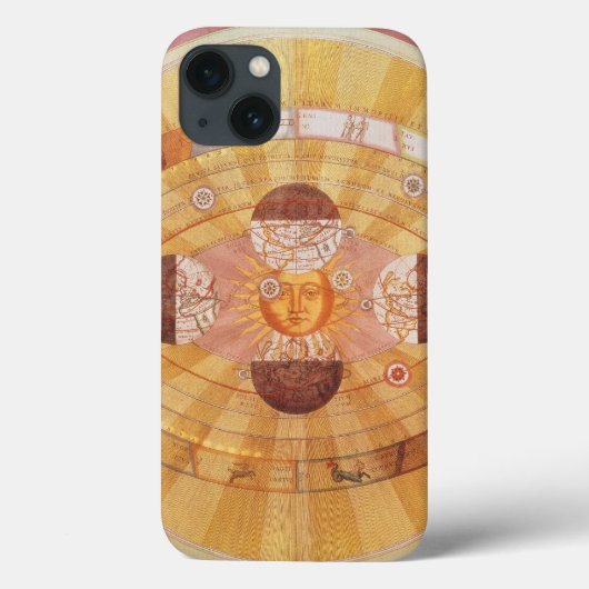 Antiek Copernicaans zonnestelsel,  astronomie Case-Mate iPhone Case (Achterkant)