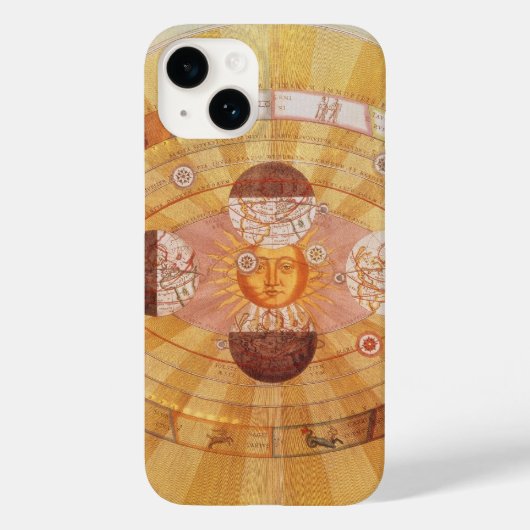 Antiek Copernicaans zonnestelsel,  astronomie Case-Mate iPhone Case (Achterkant)