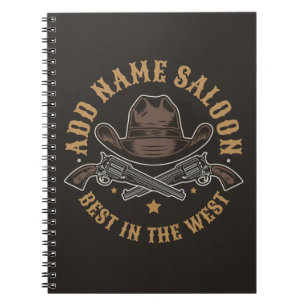 Antiek Cowboy Pistolen VOEG NAAM TOE Old Wild West Notitieboek