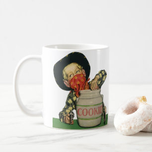 Antiek Cowboy Speelgoed Pistool Hand in de Koektro Koffiemok
