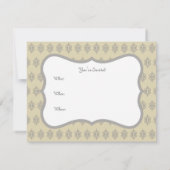 Antiek Cream Lace Uitnodigingen (Achterkant)