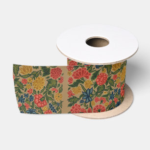Antiek Crewel Bloem Borduurpatroon Lint