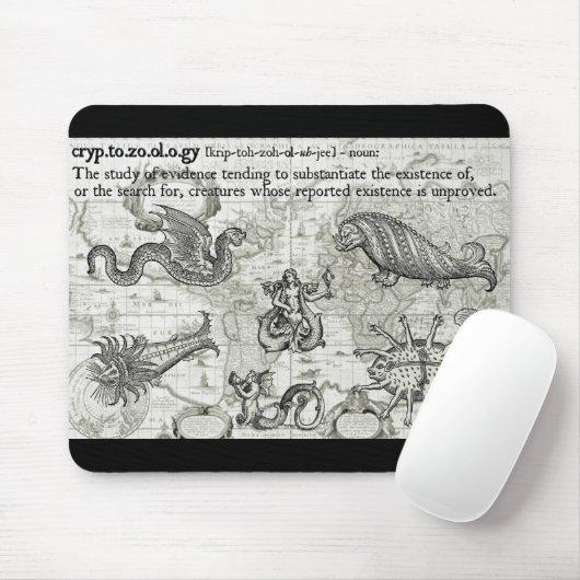 Antiek cryptozoölogie Mousepad Muismat (Met muis)